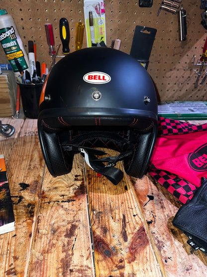 Bell Helmet with Hand Painted Flames