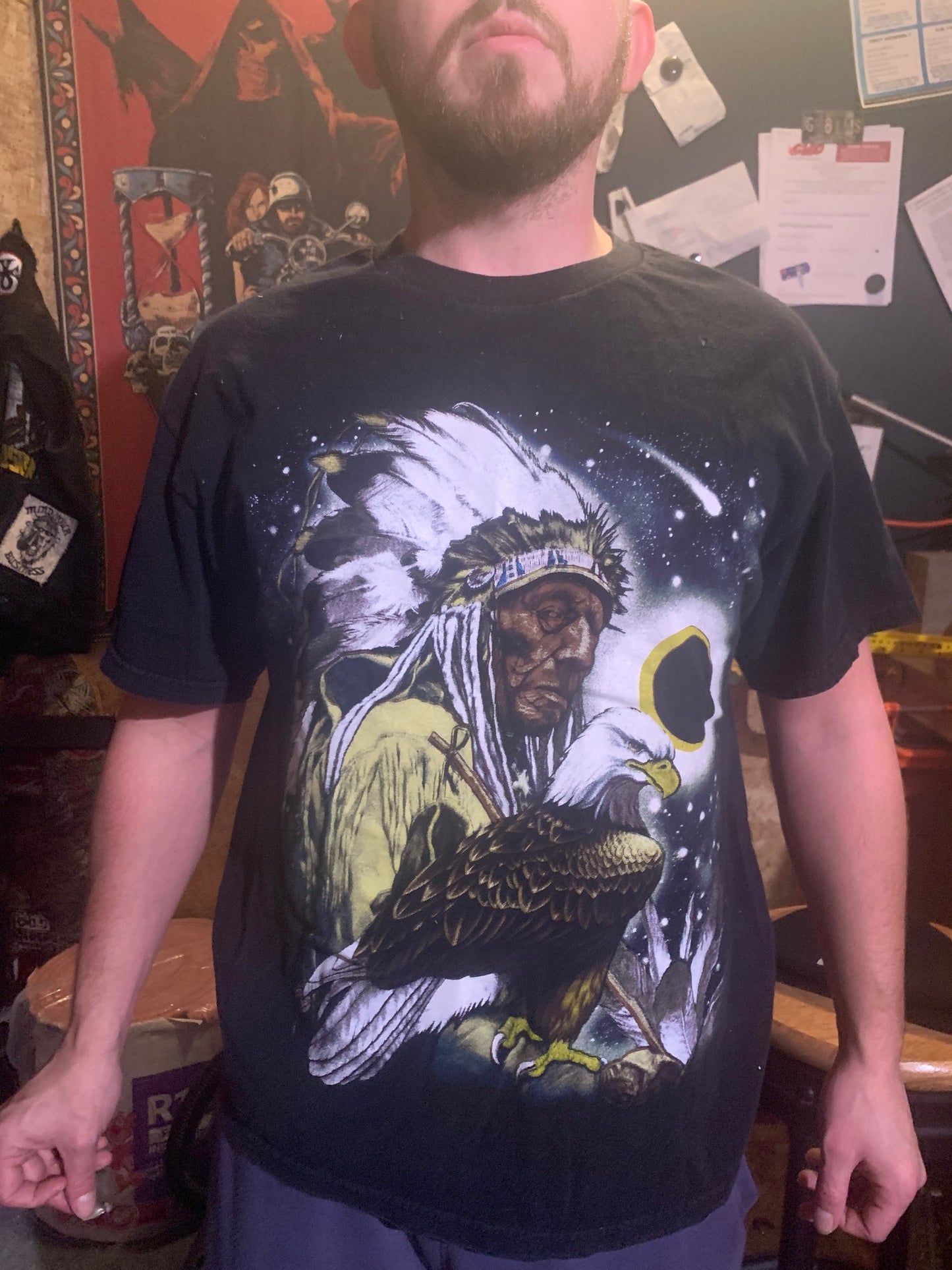 Indian/Eagle Black T-Shirt